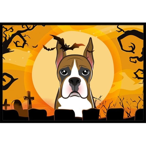 Carolines Treasures BB1781JMAT Halloween Boxer Indoor & Outdoor Mat; 24 x 36 in. BB1781JMAT - main